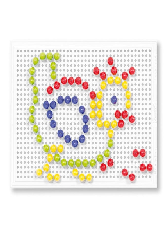 Quercetti Fantacolor Basic Pegboard Toy - 100 Pieces with 10mm Pegs in 4 Colors to Create Mosaic Art, for Kids Ages 3-6 Years,Multi Color - Image 3